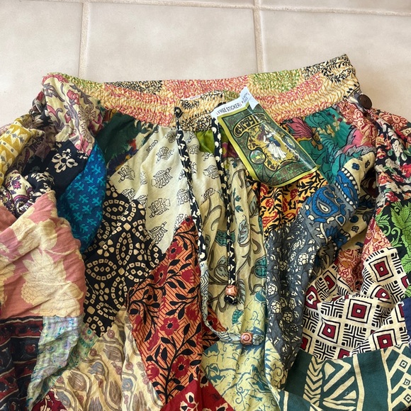 GYPSY ROSE HANDMADE Bohemian Patchwork Maxi Skirt NWT, Hippie - Picture 2 of 12